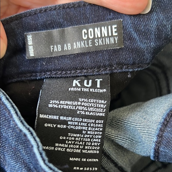 Kut from the Kloth Connie High-Rise Fab Ab Ankle Skinny Jeans - Picture 7 of 8